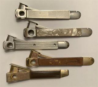 1940s - 60s 5 Different Various Type Handle Cigar Cutter & Box Opener Cbo - Mis - 32