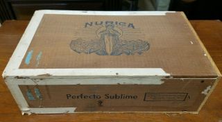 Old Nurica Wooden Cigar Box Factory No.  113 1st District Jersey