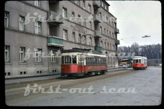 Z Slide - Vienna Austria 4228 4208 Trolley Tram Electric Scene Mar 1968