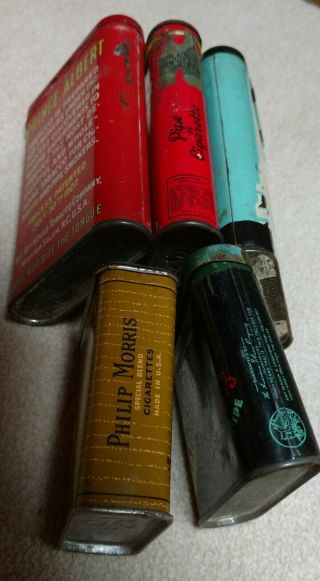 5 Tobacco Pocket Tins: Union Leader,  Kentucky Club,  Half and,  Albert,  Morris 4