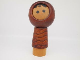 8.  6inch 1970`s Japanese Vintage Sousaku Wooden Kokeshi Doll Signed " Morioka "