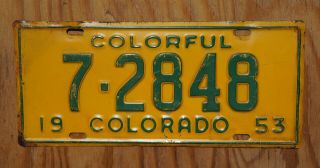 1953 Boulder County Colorado License Plate