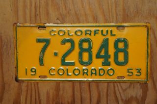 1953 Boulder County Colorado License Plate 2