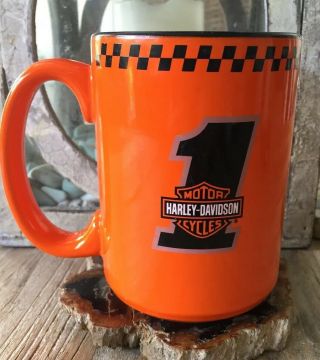 2002 Vtg Harley - Davidson Racing Ceramic Large Coffee Mug