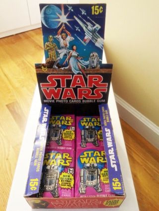 Star Wars Topps Yellow Series Three Wax Pack Right Out Of Wax Box 1977