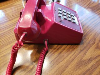 Western Electric Red 2 Line Telephone - 1970s Model 2515 - 3