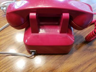 Western Electric Red 2 Line Telephone - 1970s Model 2515 - 4