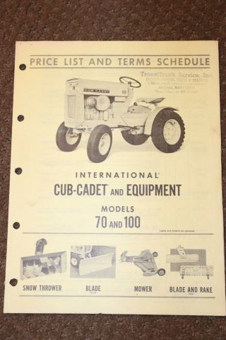 Group of 1964/65 IH Cub Cadet Tractor Sales Brochures 4