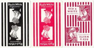 3 Playing Swap Cards Tobacco Cigarettes Marcovitch Black & White Red & White