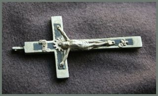 Antique Pectoral Catholic Crucifix With Skull And Crossbones - Germany