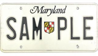 99 Cent 1987 Maryland Sample License Plate