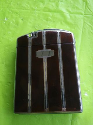 Vintage Ronson Art Deco 20 Case Cigarette With Lighter