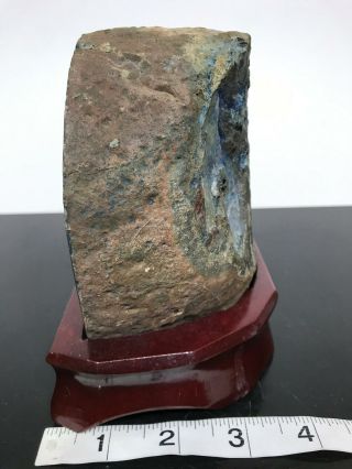 Vtg Large Blue Geologist Mineral Crystal Energy Geode Specimen Rock Statue 4