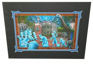 14 By 18 Inch Art Of Disney By Craig Fraser Entitled “ The Haunted Mansion "