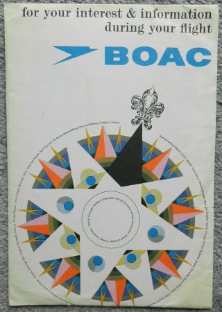 Boac Flight Info Packet 1966 - Boeing 707 Postcards,  Safety Leaflet & More