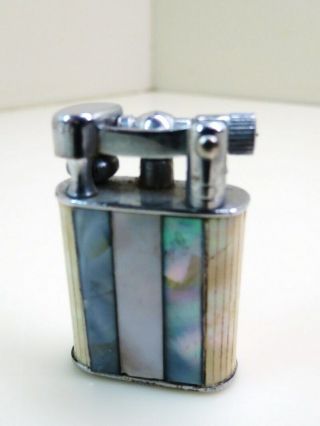 Vintage OCCUPIED JAPAN Continental Abalone MOP Cigarette Lighter POKER 2 Hearts 2