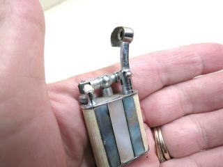Vintage OCCUPIED JAPAN Continental Abalone MOP Cigarette Lighter POKER 2 Hearts 4