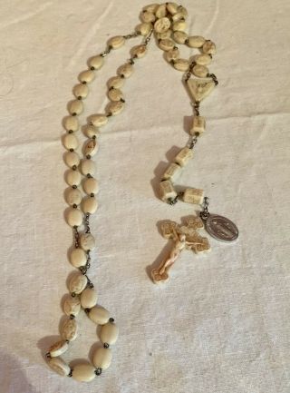 Vintage C.  Civelli Ivirone Rosary “the Litany Of Mary” Made In Italy