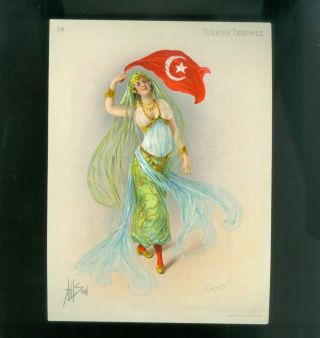 1903 Chromo Large Turkish Trophies Turkey Cigarette Card