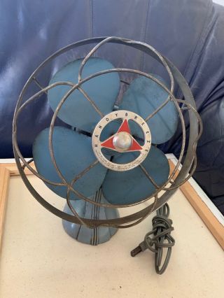 Vintage Handy Breeze Electric Metal Blade Fan,  Chicago Electric Mfg.  Co.  Nr Lqqk