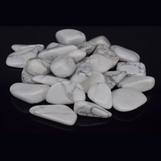 1/2 Lb Natural White Howlite Turquoise Bulk Tumbled Stone Healing Minerals