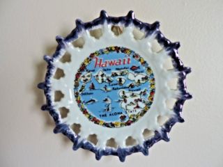 50 Off Vintage 1970s Hawaii Aloha State Porcelain Souvenir Plate