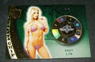 2015 Benchwarmer Shay Lyn Veasy Sin City 36 Chip Leader Gold/5 Fitness Model