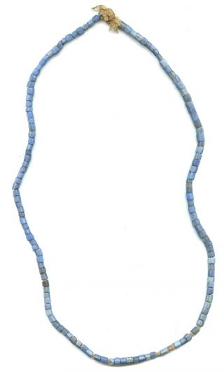 Indian Artifacts - Fine Strand Blue Faceted Trade Beads
