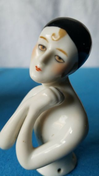 Half Doll Head Bust Porcelain Made In Gerflapper 20 