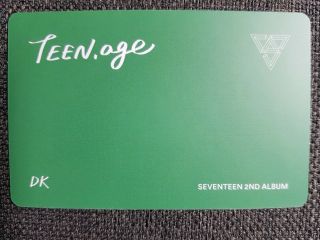 SEVENTEEN DK Do Key Green Ver Official PHOTOCARD 2nd Album [TEEN,  AGE] Photo Card 2