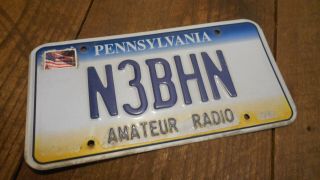 L4675 - Rare Pennsylvania Amateur Radio License Plate Pa Tag Ham N3bhn