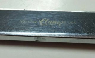 Vintage Clauss Scissors No 3752 12 Inch Straight Shears USA 2