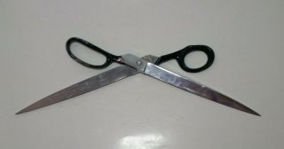 Vintage Clauss Scissors No 3752 12 Inch Straight Shears USA 5