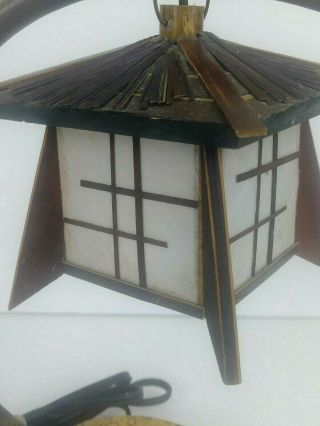 Vintage Japanese Bamboo Lantern Miyabi Andon Lamp Accent Light 3