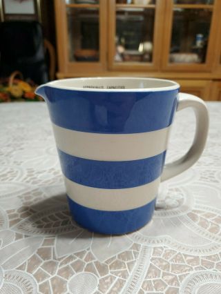 T G Green Cornishware Church Gresley Blue Striped Large 2 1/2 Cup Measuring Cup