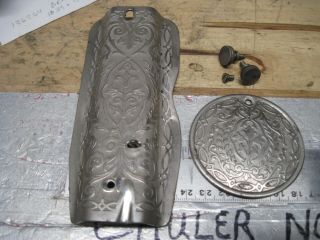 Singer 66 Redeye Sewing Scrolled Ornate Front Rear Face Service Plate Cover