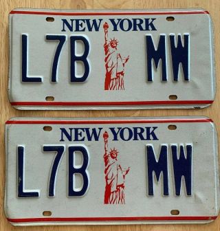Matching Nys York State Statue Of Liberty License Plates L7b Mw