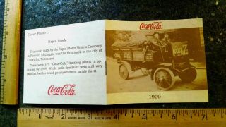 1909 Coca Cola Delivery Truck Rapid Motor Vehicle Co 12 Pg Booklet Wow