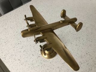 Brass Lancaster Bomber Model