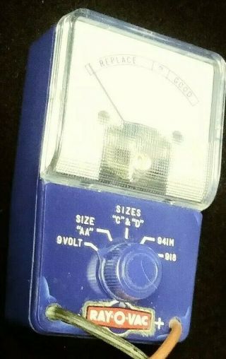 Vintage Transistor Radio Battery Tester Ray - O - Vac