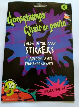 Official Goosebumps Glow In The Dark Tattoos Sticker Pack 1