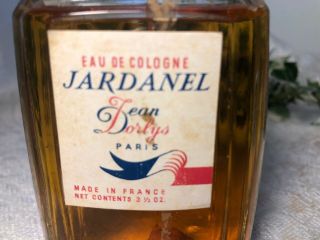 Vintage JARDANEL Eau de Cologne 3 1/3 Oz Jean Dorlys Paris RARE Bottle 3