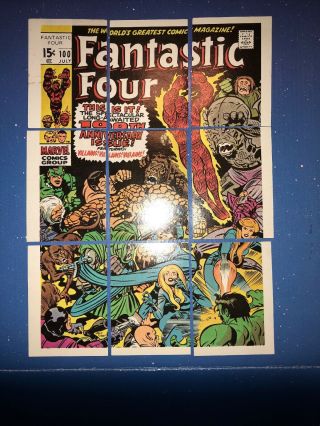 1975 Topps Marvel Comic Book Heroes Checklists 9 Cards Fantastic Four