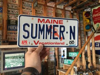 Maine Vanity License Plate Summer•n Lobster Graphic Me Vacationland