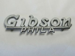 Vintage Gibson Car Dealer Chrome Emblem Philadelphia Pa.  Nameplate Trunk Badge