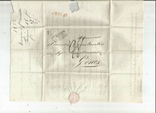 Stampless Folded Letter: 1832 Torino,  Italy Black Sl