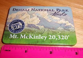 Alaska Tinplate Magnet Denali National Park 30 Club Mt Mckinley 20,  320 Feet