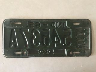 Good Solid 1965 Indiana Truck License Plate See My Other Plates 2