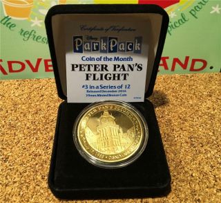 RARE Park Pack Limited Edition PETER PAN ' S FLIGHT Bronze Coin 3/12 2