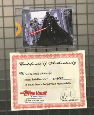 2009 Star Wars Galaxy 1/1 Series 4 Proof Card Darth Vader W/ Topps Vault